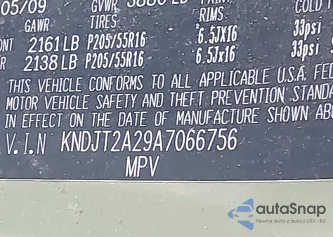 2010 Kia Soul + из США, поврежденный, VIN KNDJT2A29A7066756